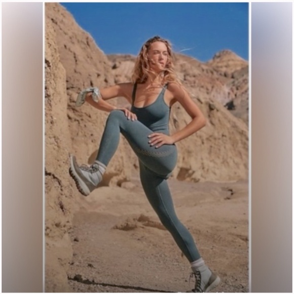 Free People Good Karma Sold Out Onesie in Shark | Size M/L - Picture 15 of 15